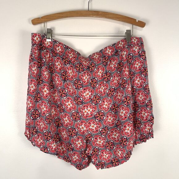 Crown & Ivy Shorts Womens Plus Size 3X Pull On Geometric Print Boho Casual Rayon - Picture 5 of 7